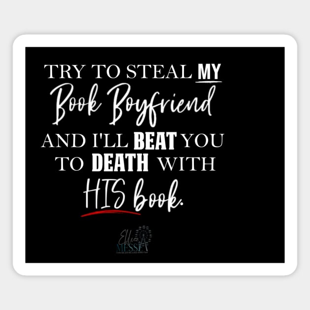 Book Boyfriend Magnet by EllieMesseMerch